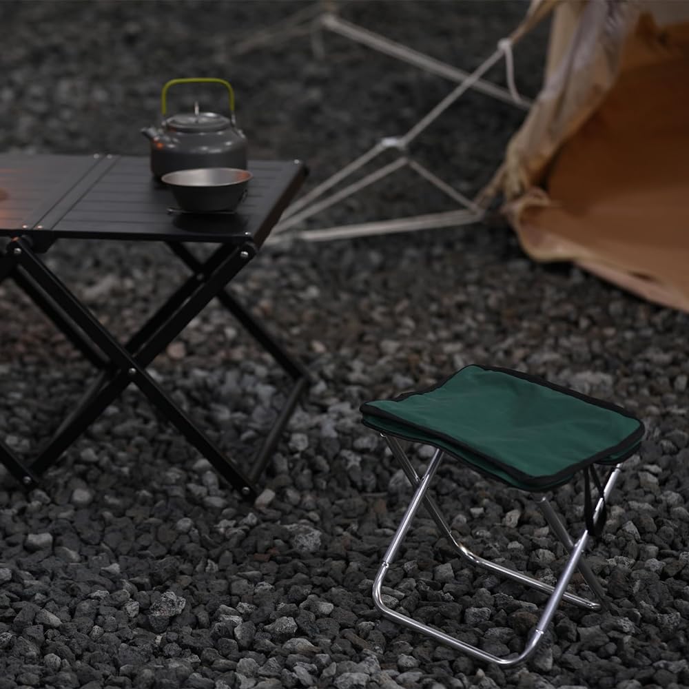 YOGOTO Folding Chair, Compact, Aluminum Alloy, Ultra Lightweight, Load Capacity 100kg, Easy to Store, Folding Chair, Portable, Climbing Chair, Mini Chair, Camping Chair, Fishing, Bonfire, Cherry Blossom Viewing, Fireworks Festival, BBQ, Queue, Sports Day