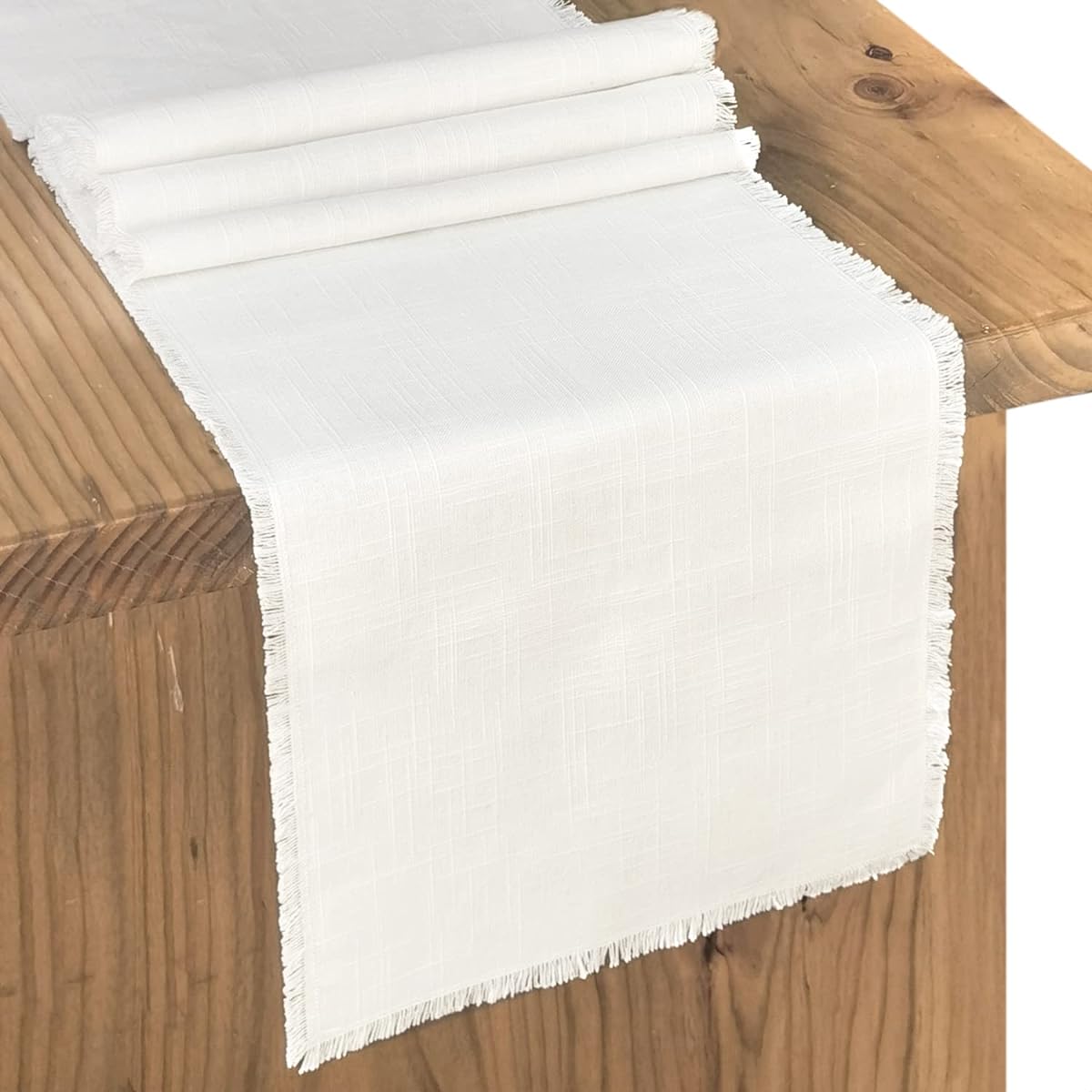 Letjolt White Table Runner 72 Inch Farmhouse Table Runner Christmas Table Runner Linen Cotton Fabric Rustic Wedding Table Decor Birthday Party