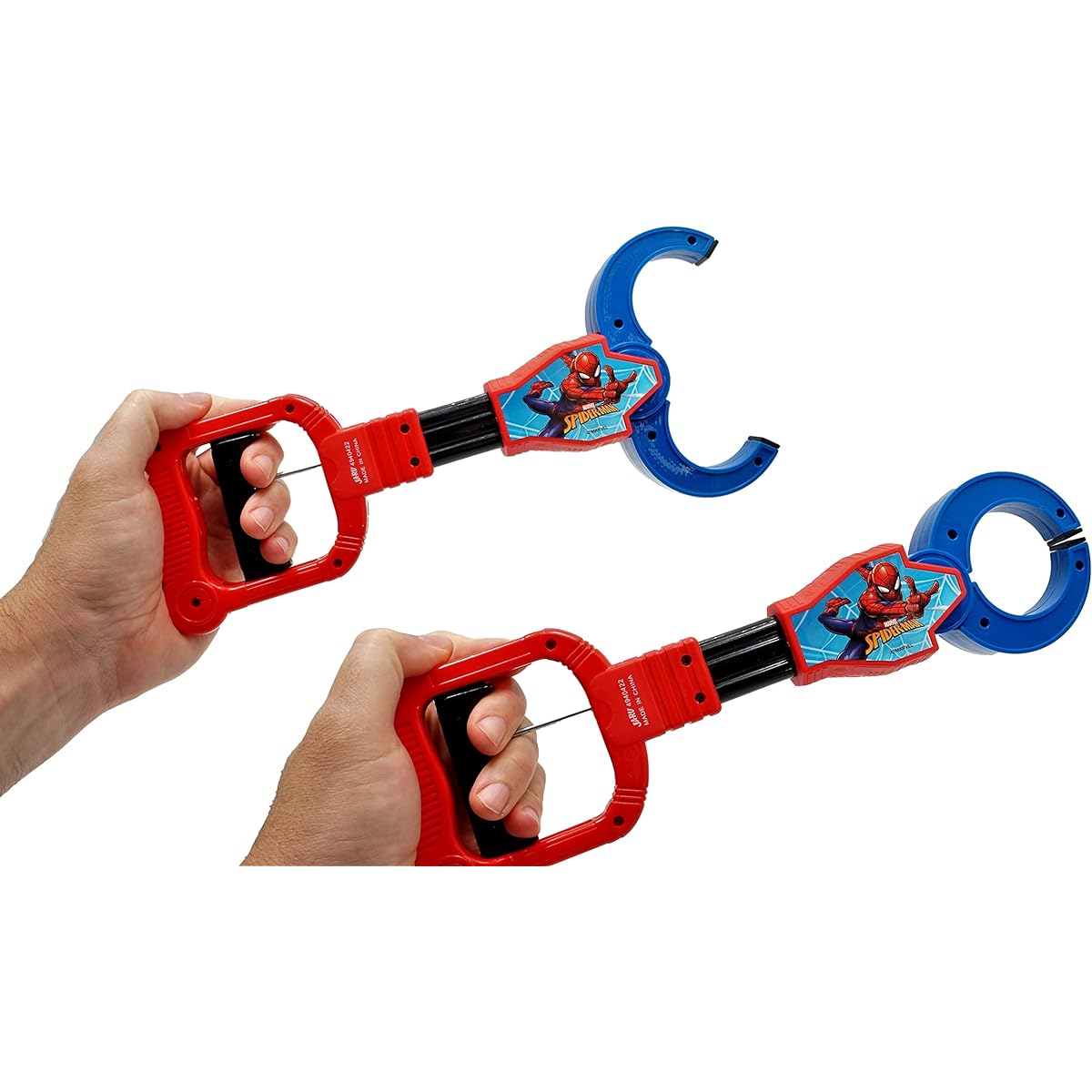 JA-RU Spiderman & Marvel Robot Arm Claw Grabber Tool (1 Unit Spiderman) Grab It Claw Toy with Stickers 12.5" Long Pick Stick Boy Toys for Kids Party Pack Favors A-6824-1s
