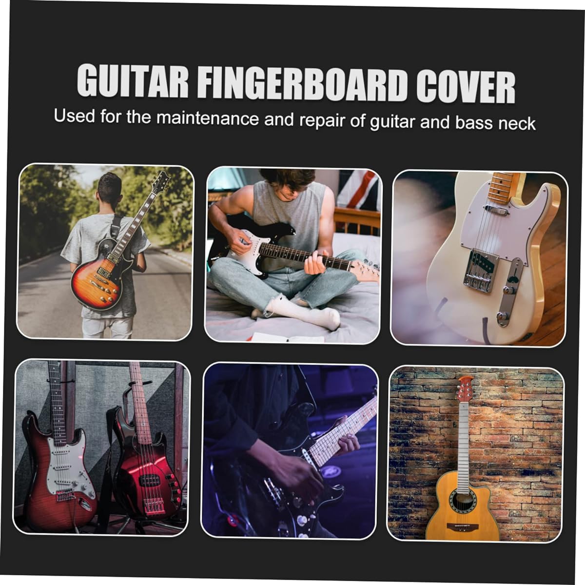 VICASKY 3 Guitar Cover Guitar Finger Fretboard Cover Portable Guitar Guitar Accessories Guitar Part Joystick Aluminum