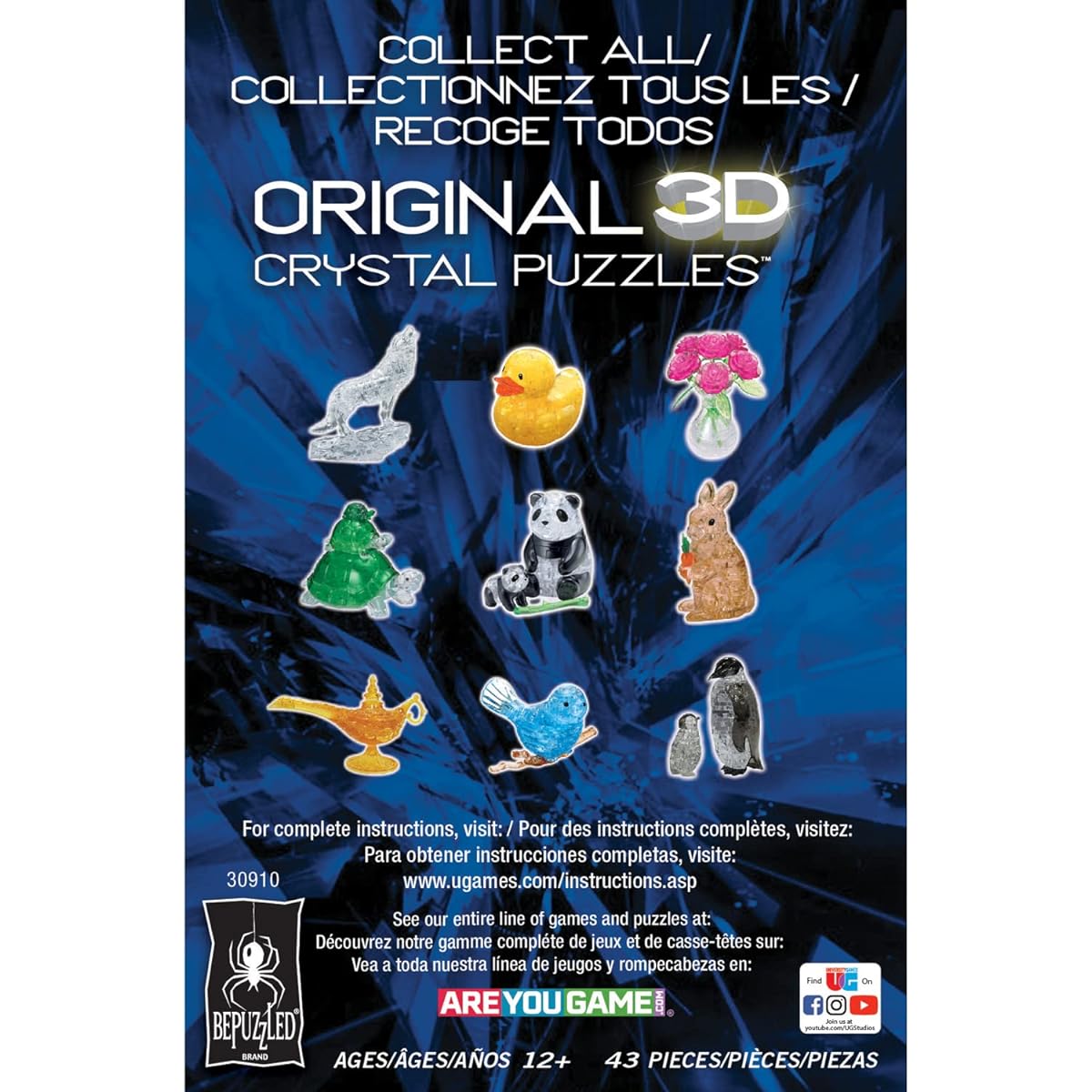 Original 3D Crystal Puzzle | Thinker Standard Original 3D Crystal Puzzle For ages 12 and up