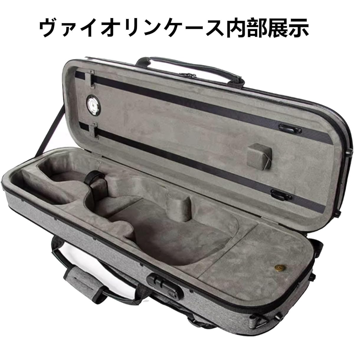 , 4/4 Full Size Violin Hard Case with Hygrometer, Portable Lightweight Violin Case Backpack, Violin Backpack Oxford Cloth, Violin Bag for Violinists, with Adjustable Shoulder Strap, Carry-On, Waterproof and Rainproof, Musical Instrument Accessories, Blue