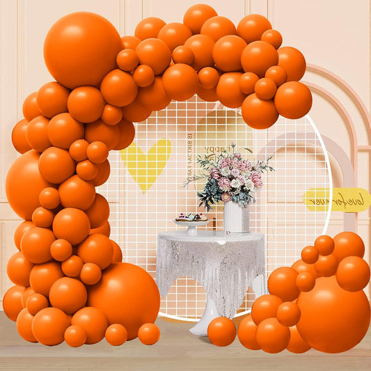 100pcs Orange Party Latex Balloons - 18"+12"+10"+5" Balloon Arch Kit for Birthday Party Balloons, Gender Reveal Balloons, Baby Shower Balloons, Wedding, Anniversary, Bridal Shower Party Decorations