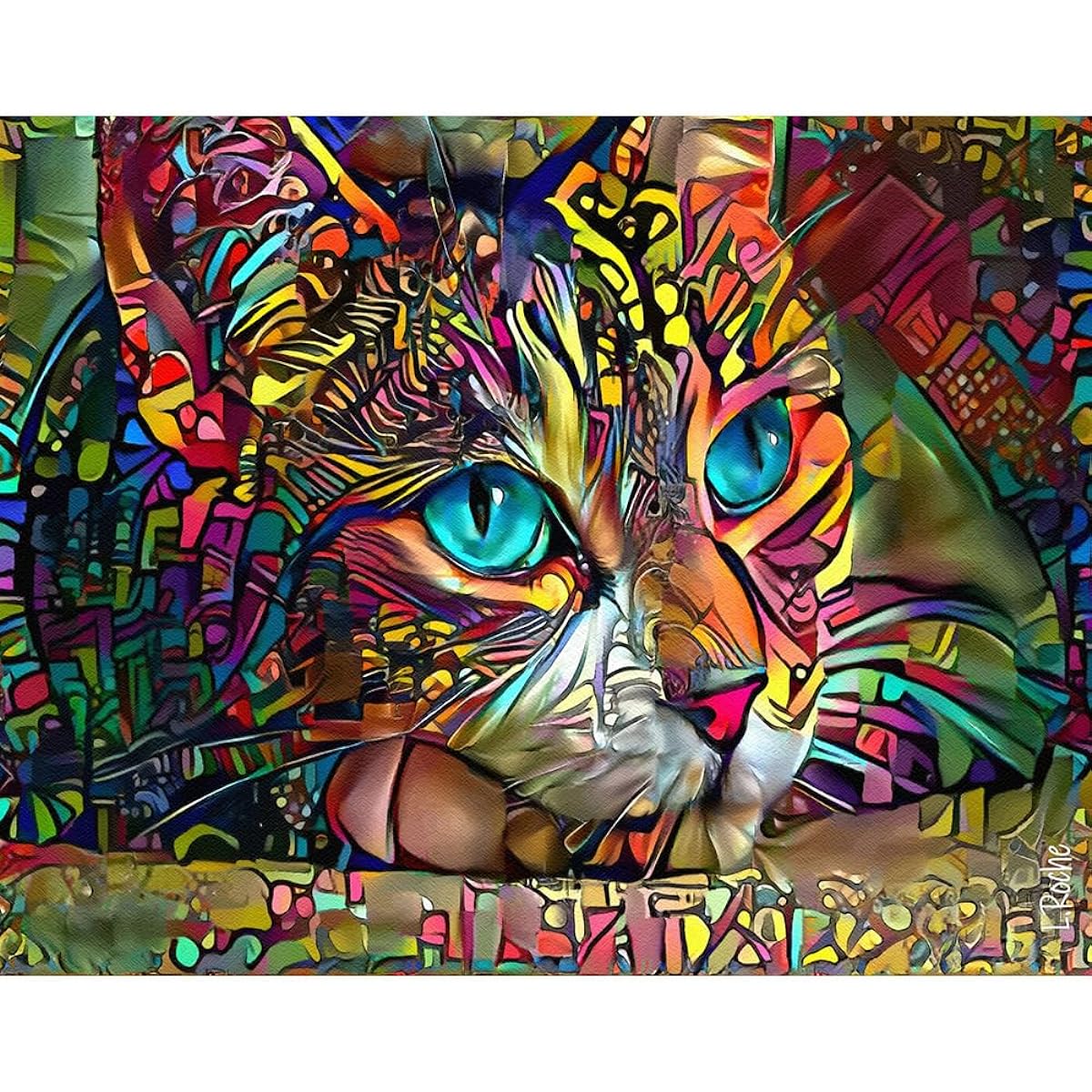 Ingooood Jigsaw Puzzle 1000 Pieces Sneak Peek Series - LOLA SIESTE, CAT - Entertainment Toys for Adults, Special Graduation Birthday Gift, Home Decoration