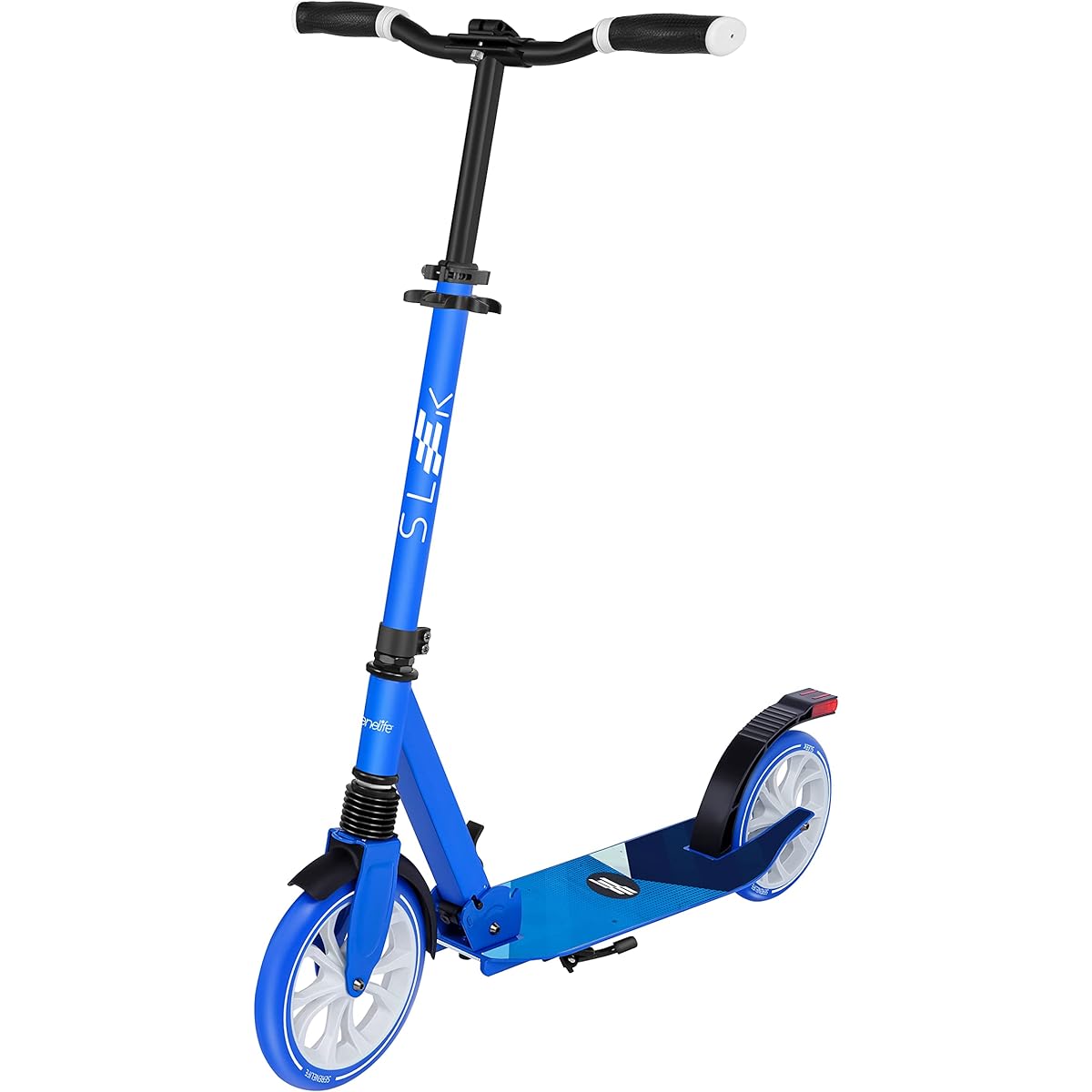 SereneLife Kick Scooter for Adults, Teenagers, Kids - 2 Wheel Kids Scooter with Adjustable T-Bar Handlebar - Alloy Anti-Slip Deck - Portable Folding Scooter for Kids with Carry Strap