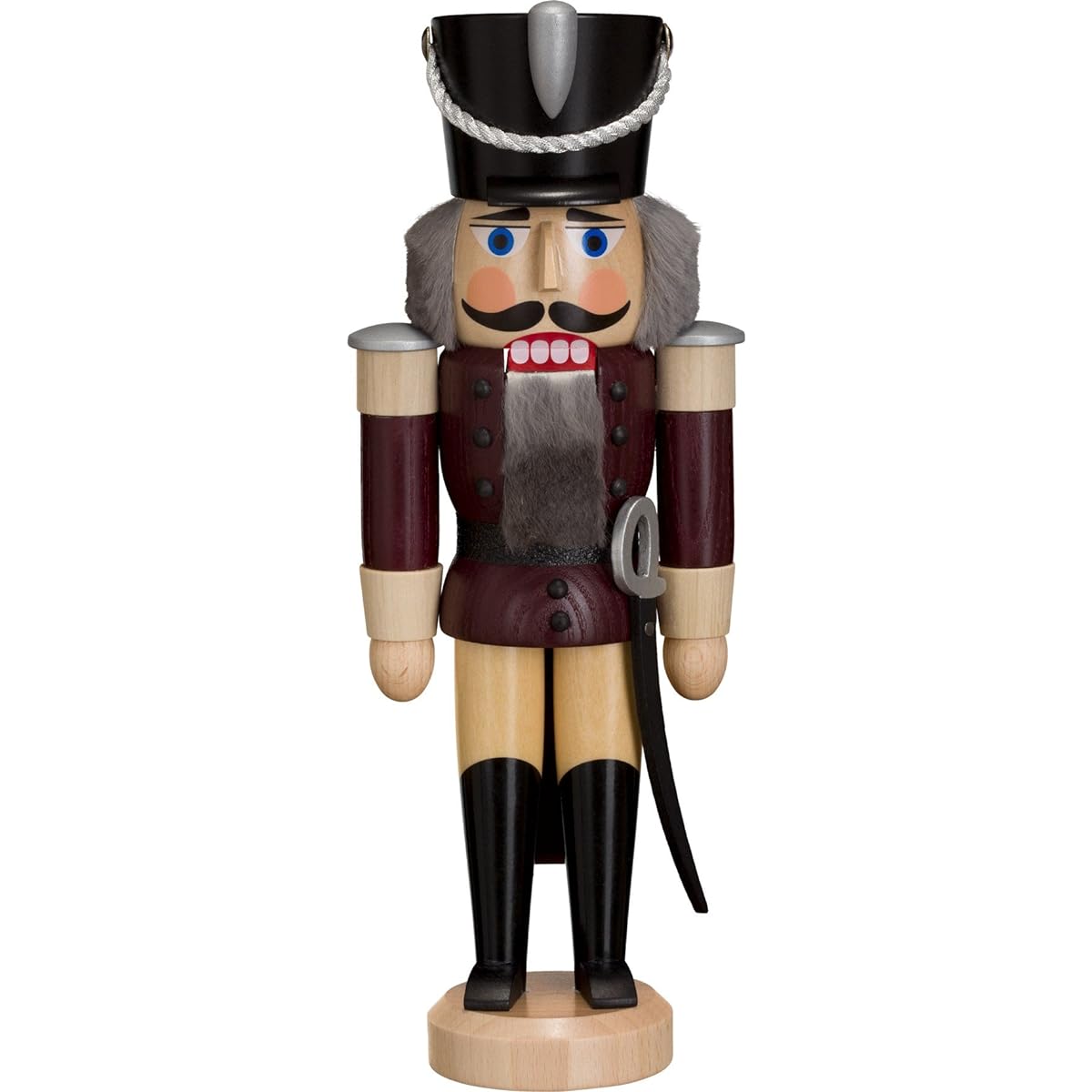 Nutcracker - Hungarian cavalry - Ash wood - Purple - Height 28 cm - Seiffen Erzgebirge - Original - SV 11312/7