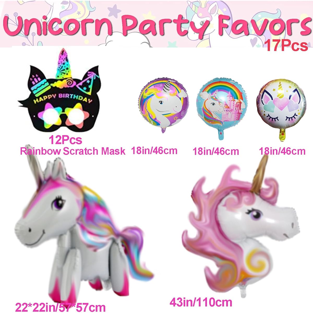 Lnkdeya Unicorn Birthday Party Decorations for Girls