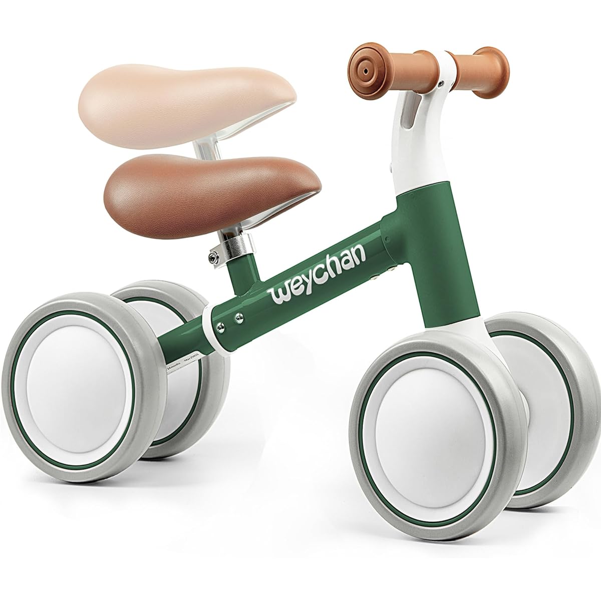 Weychan Baby Balance Bike Toys, Gifts for 1 Year Old Boys, Adjustable Toddler Balance Bike, Gifts for 1 Year Old Girls, 12-36 Months, Best First Birthday Gifts for Infants, No Pedal Bicycle, Green