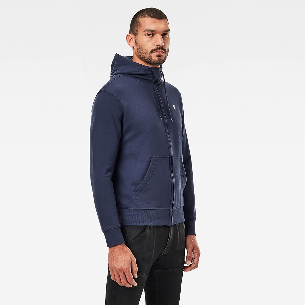 [G-Star Low] Men's Hoodie Hooded Sweatshirt Zip Up Long Sleeve Hooded Zip Sweater