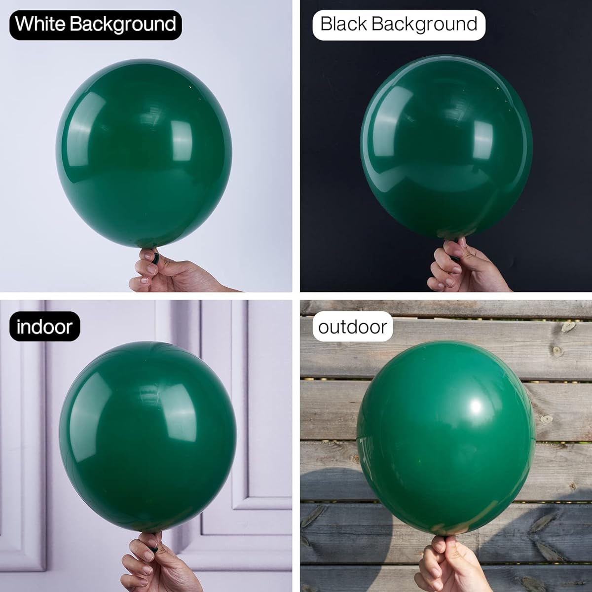 PartyWoo Green Balloons 12 Inch Dark Green Balloons 75pcs 8.5ft Balloon Arch Strip Christmas Balloon Garland Christmas Decorations Christmas Party Decorations Holiday Decorations