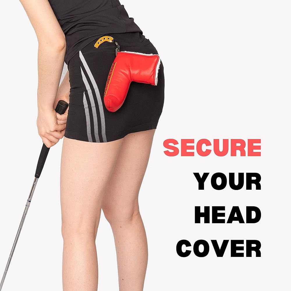 SelfieTotem Golf Accessories, Head Cover Storage, Lost Prevention, Clip Type, Easy to Operate, Compact, Safety Goods, Putting Practice, Lucky Item, Present