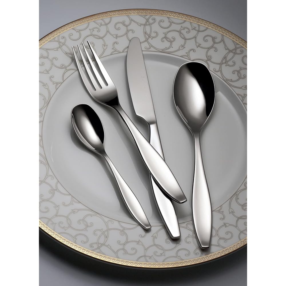 Lucky Wood <Leilia> 25pc. Dinner set (for 5 guests) Silver