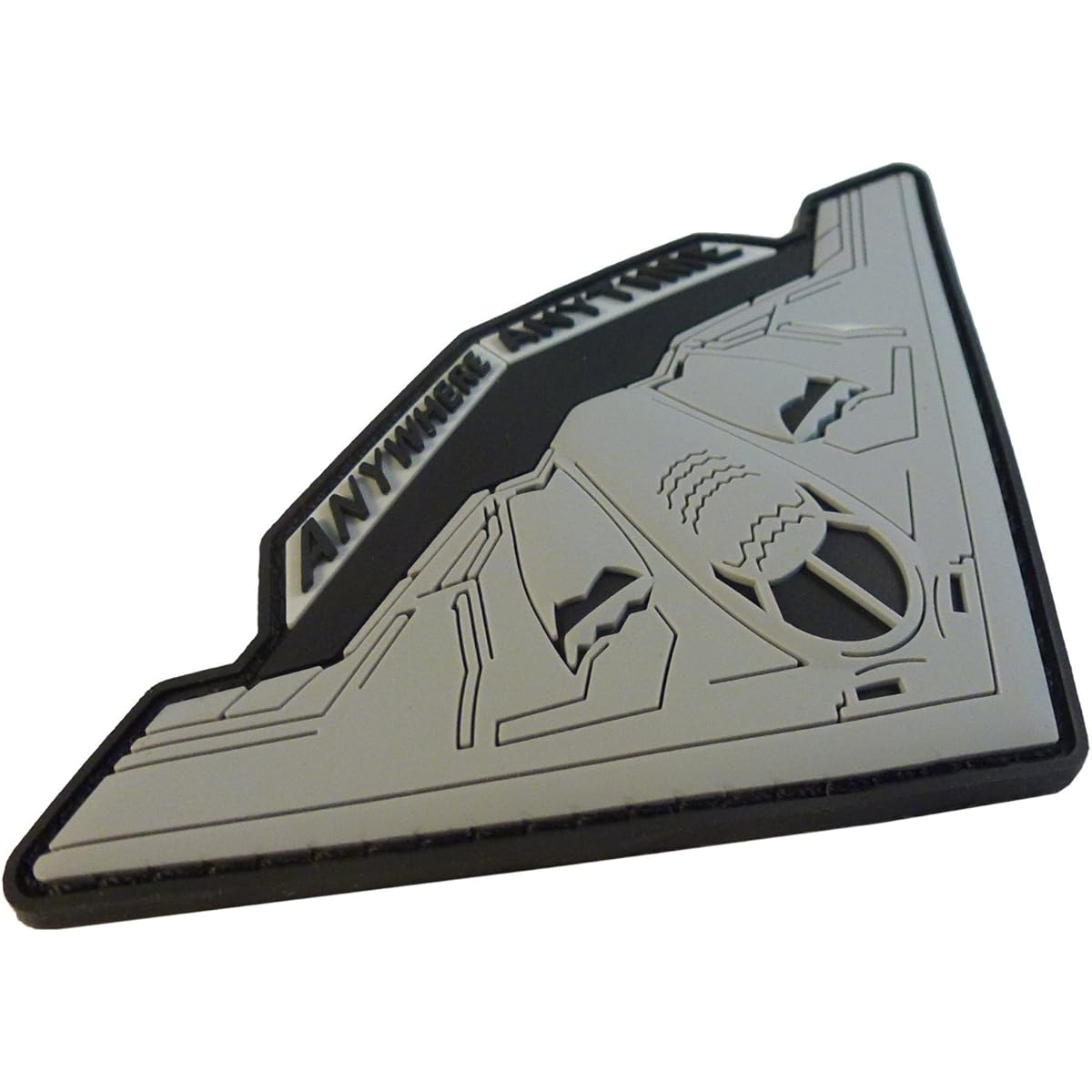 USAF B-2 Spirit Strategic Stealth Bomber Anywhere Anytime Morale PVC Rubber 3D Velcro Hook and Loop Patch