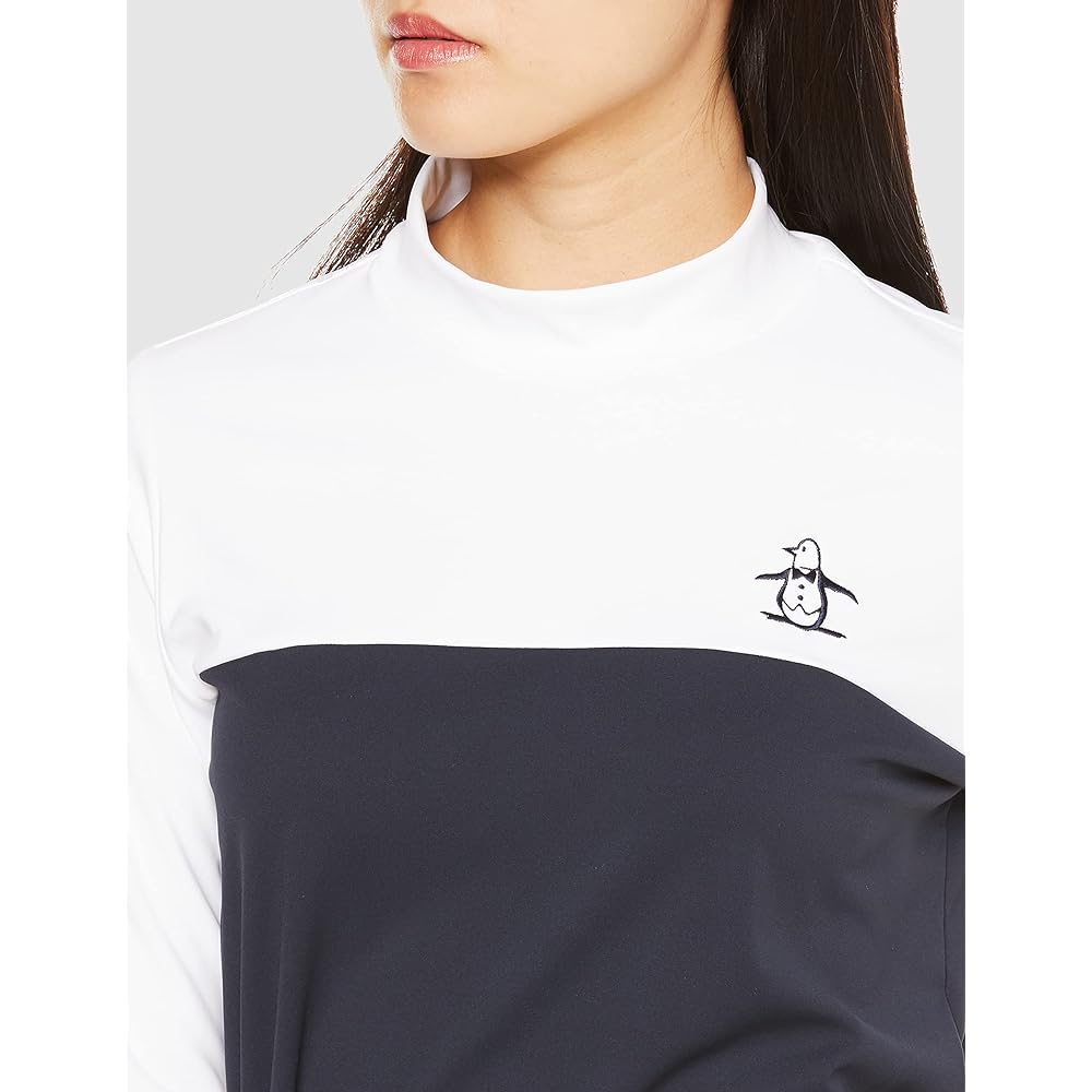 [Munsingwear] Long Sleeve Shirt, Transparent, Sweat Absorbent, Quick Drying, UPF50+ Mock Neck, Golf, MGWVJB03 Women's