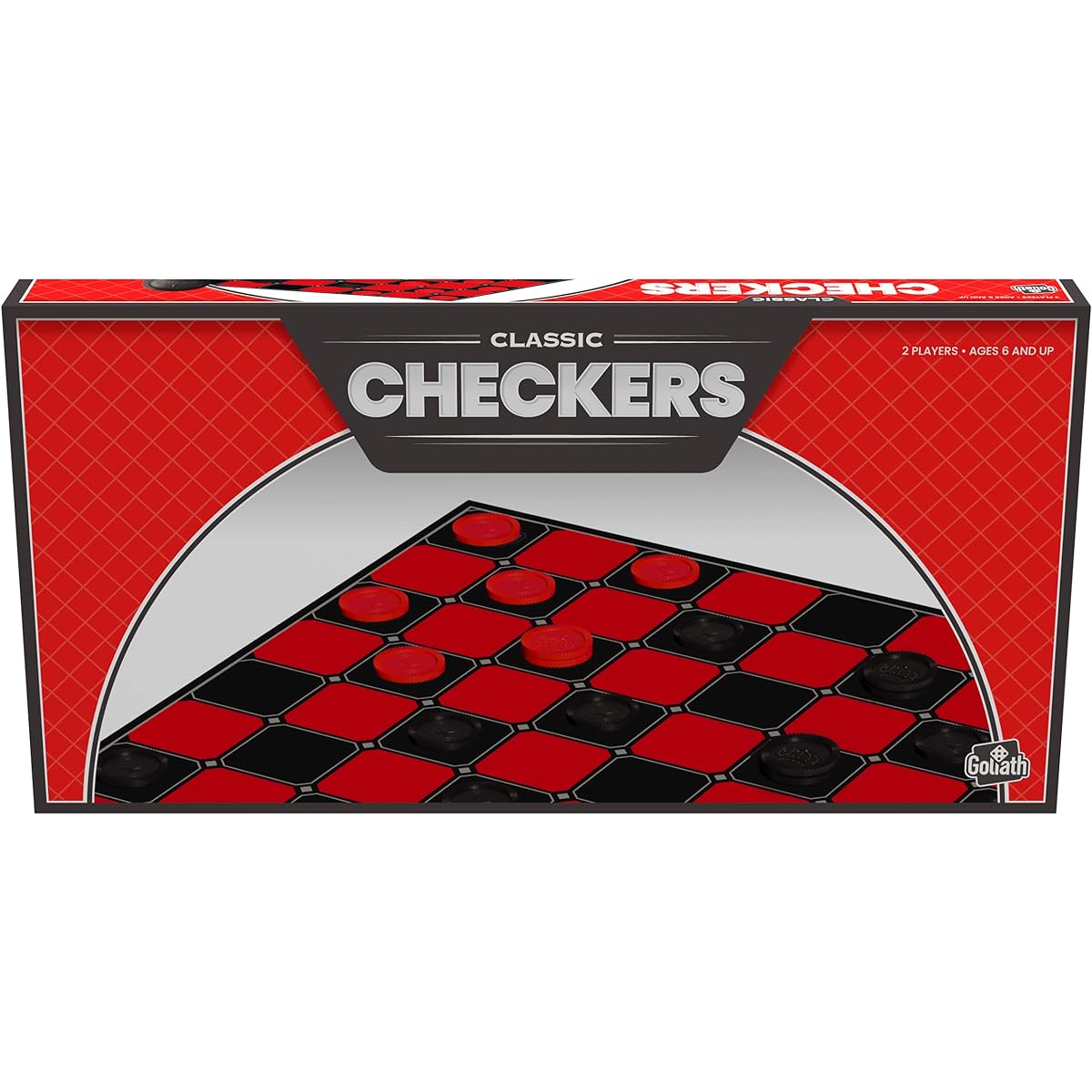 Goliath Checkers Classic Game with Folding Board and Interlocking Checkers