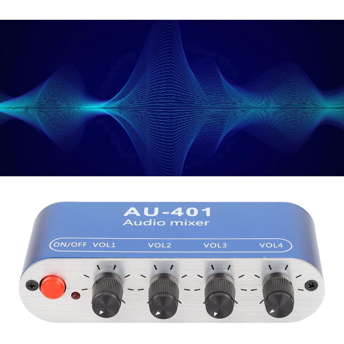 Stereo Sound Mixer 4 In 1 Out Volume Adjustment Audio Mixer 3.5mm Sound Selector Amplifier for PC Laptop Headphones