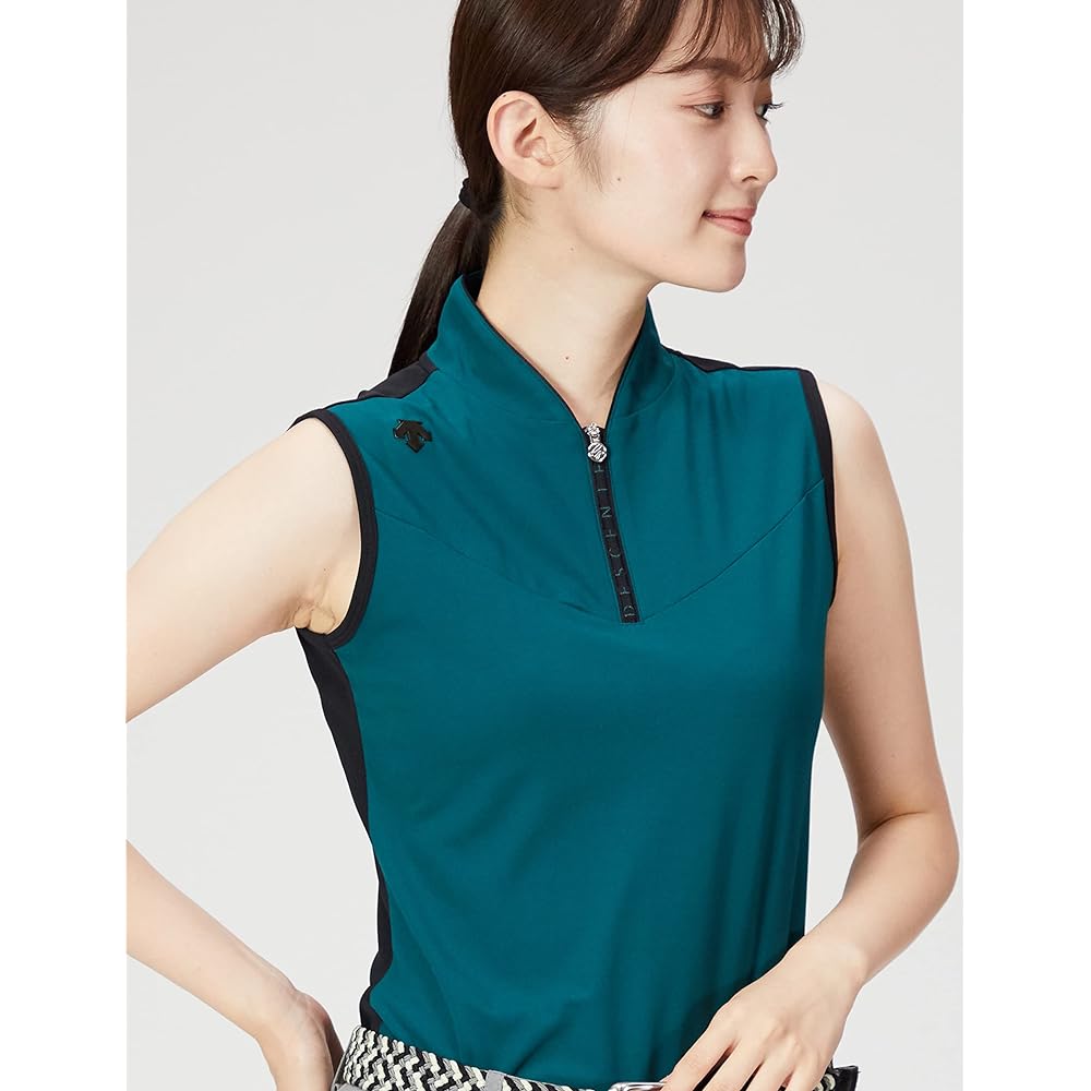 [DESCENTE] 2022 Autumn/Winter Model Golf Short Sleeve Shirt Slaveless Sweat Absorbent Quick Drying UV Care UPF50+ Women's