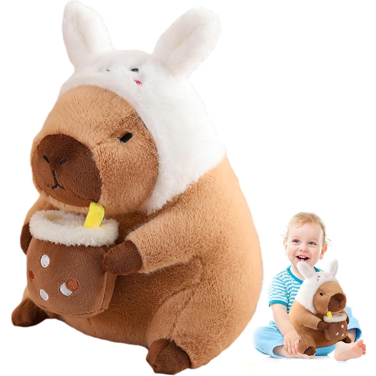 MILEGI Capybara Plush Toy (Rabbit)