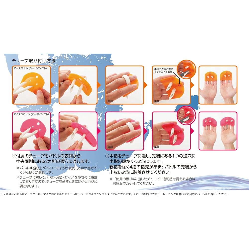TEKISUI Swimming Practice Paddle Arch Soft Type M Candy Navy TP8