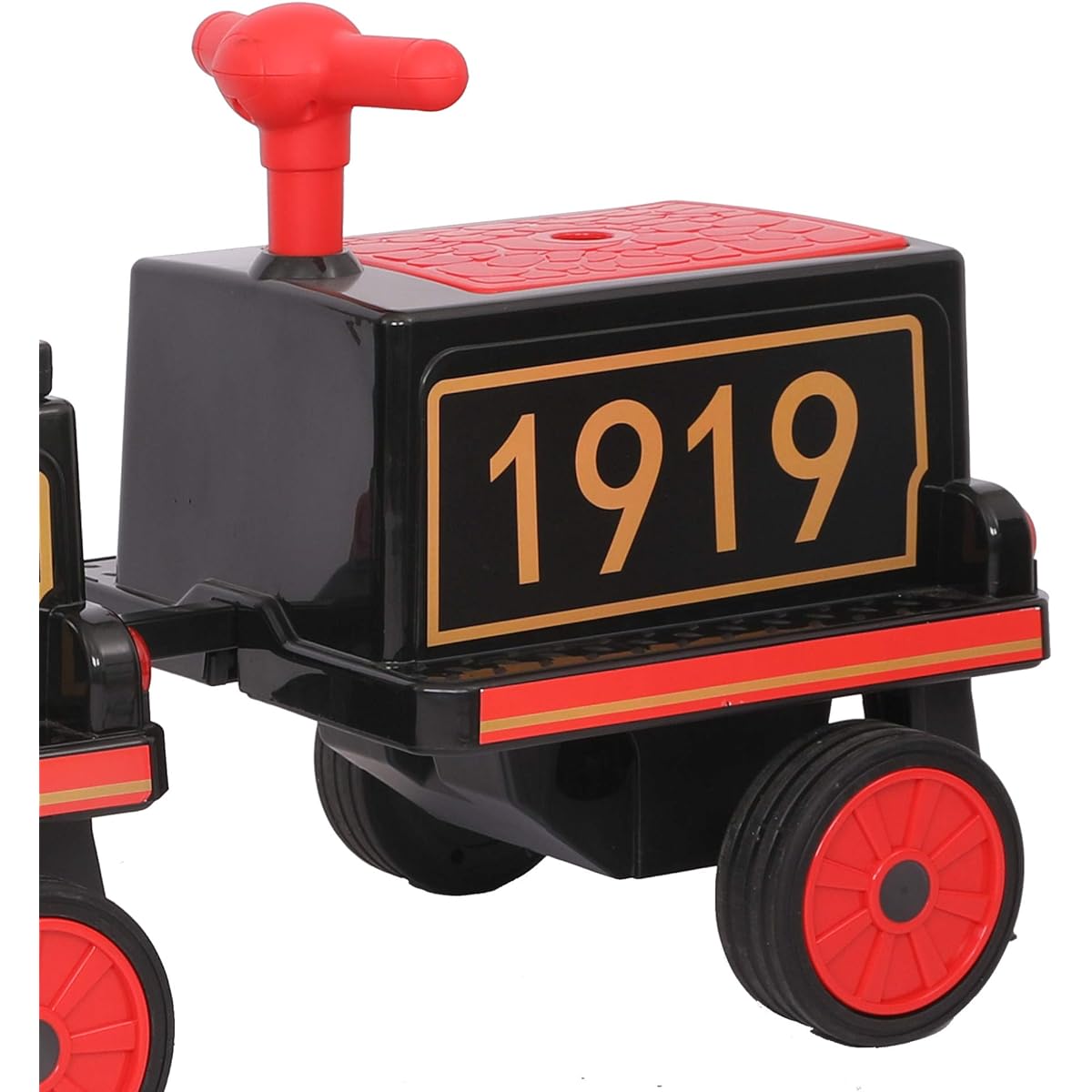Train platform, train, battery operated, indoor and outdoor riding (green carriage)