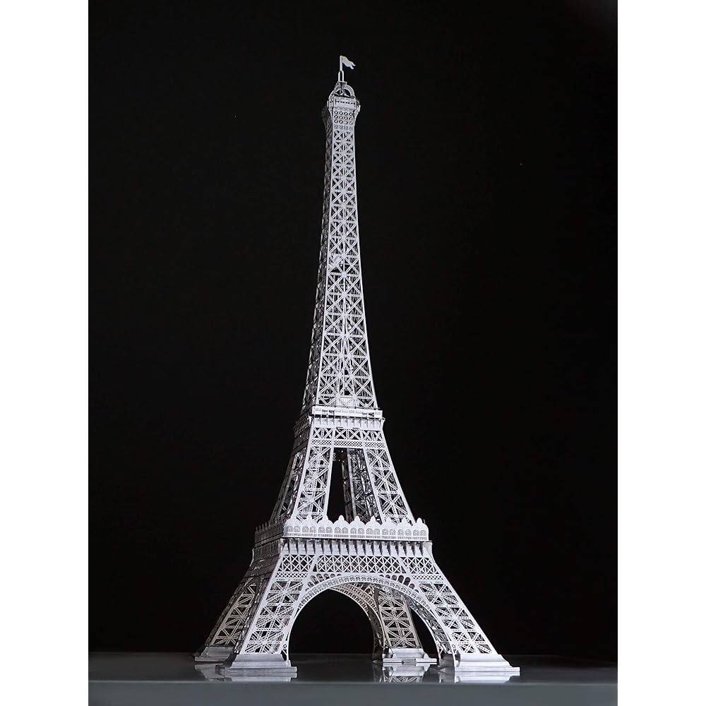 Aero Base E001 1/1000 Eiffel Tower Height 30cm Paris Stainless Steel Etched Metal Assembly Kit Interior