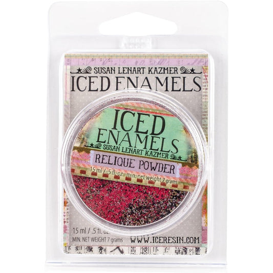 Iced Enamels Relique Powder .5oz-Garnet -SLK-1011