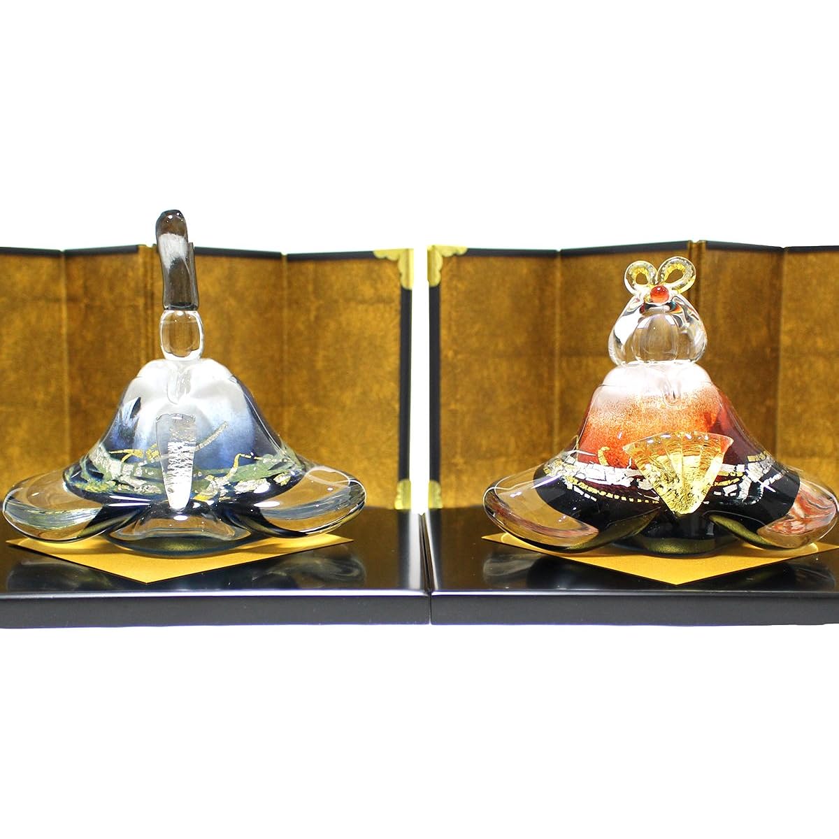 Glass Hina dolls Glass Calico Fuji Hina Handmade Glass Art Hina dolls Hina dolls Hina dolls Dolls for the Girls' Festival Objects Compact