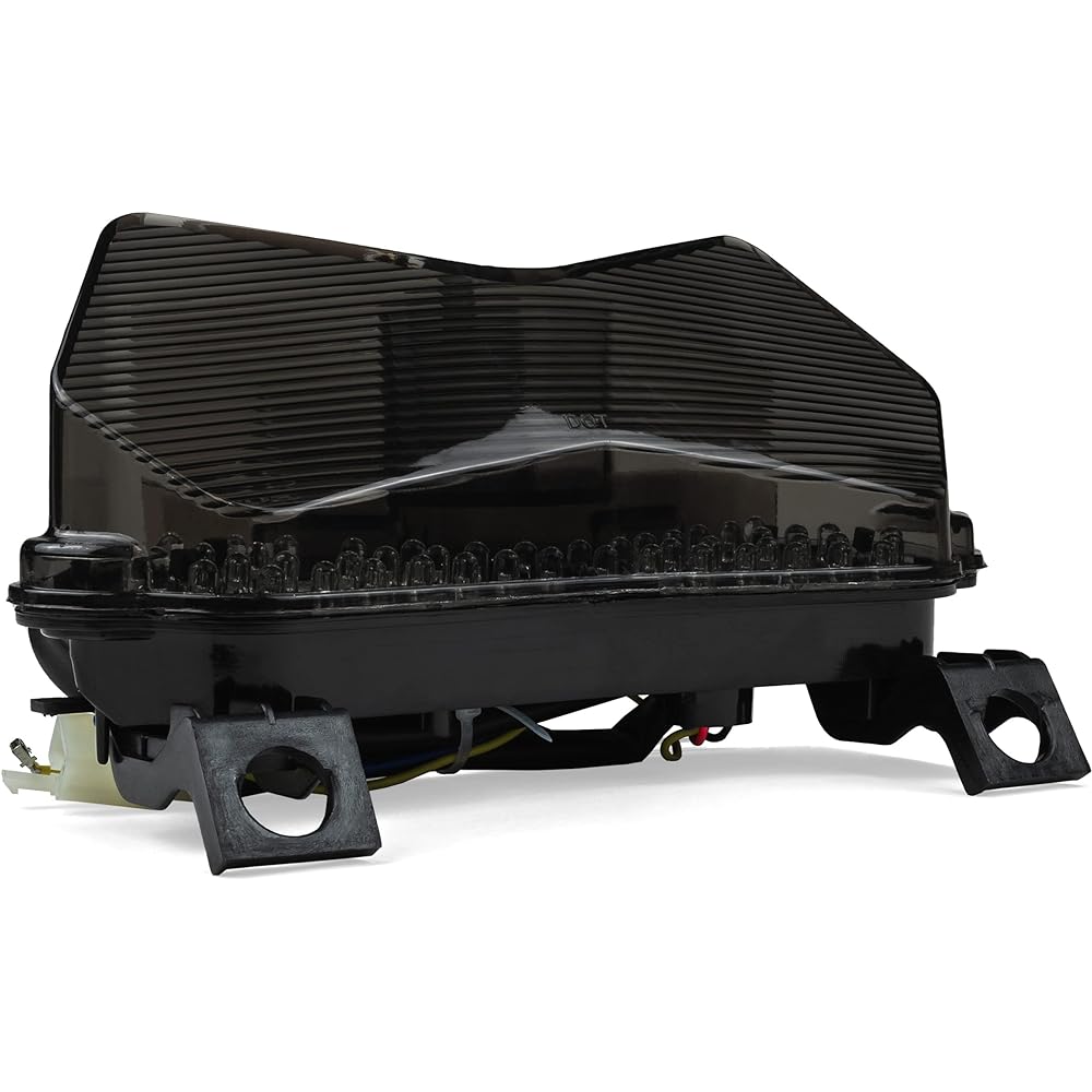 Krator LED Tail Light Brake Tail Light with Built-in Turn Signal Indicator Compatible with 2003-2006 Kawasaki ZX6R ZX6RR 636 Z750S Z1000 Smoke Motorcycle