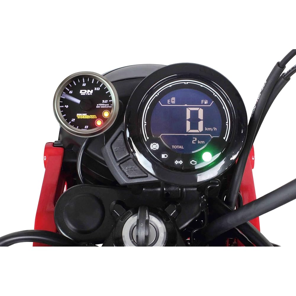 Special parts Takegawa φ48 small DN tachometer 12500rpm with rev indicator CT125(JA55) 05-05-0079 Stainless steel/black