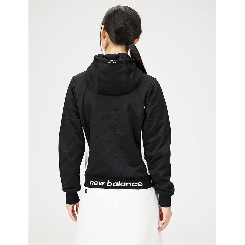 [New Balance] Golf Water Repellent Full Zip Parka (Bias Logo Pattern/Micro Fleece Lining: Windproof/Stretchy) / Women's / 012-2220502 010_Black 1 [M]