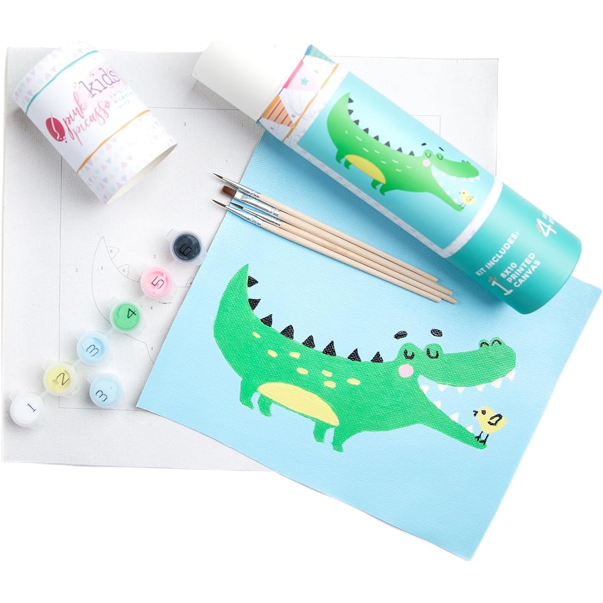 Pink Picasso Kids! Paint by Number Kit for Kids (Late Gator)