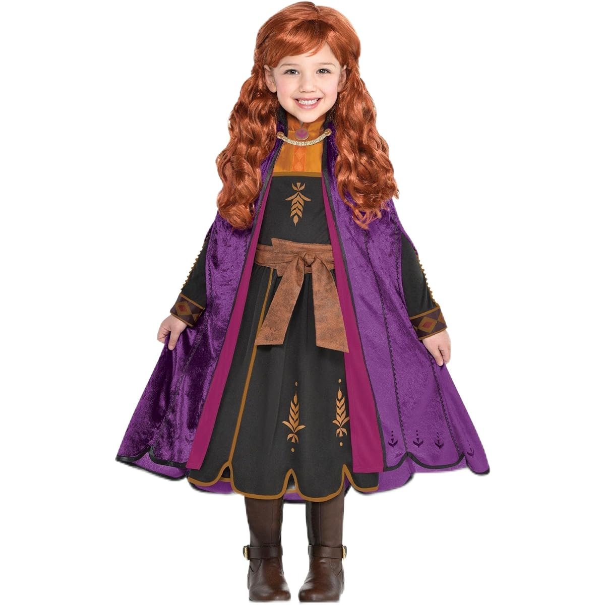 Party City Anna Act 2 Halloween Costume for Girls - Anna Act 2 Frozen Dress and Cape Included