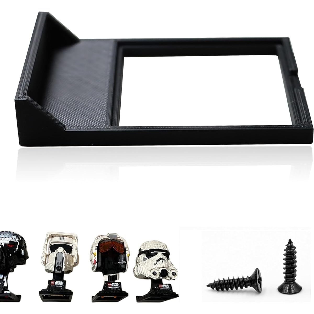 TEYOUYI Wall Mount for Lego Star Wars Helmet, Fits All Standard Lego Helmets, Great Gift for Lego Fans and Collectors, Black