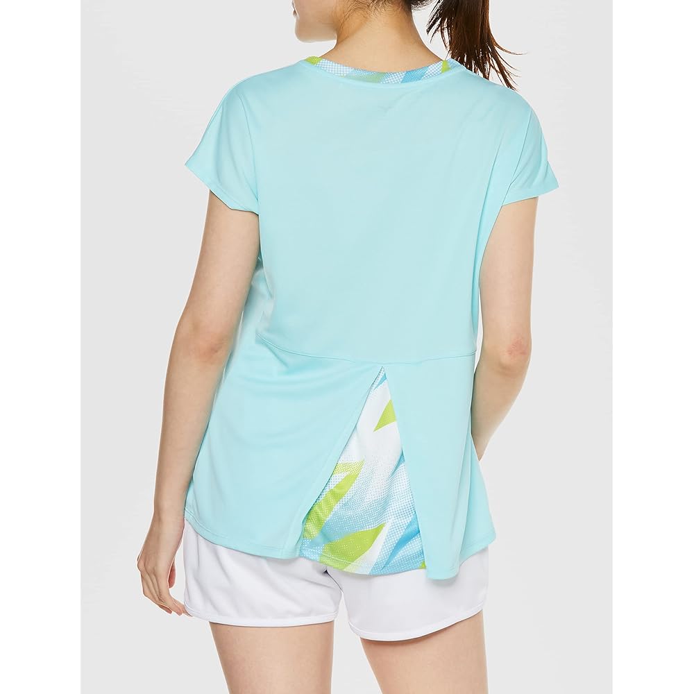 Mizuno 72MAA204 Women's Badminton Wear Game Shirt, Short Sleeve, Sweat Absorbent, Quick Drying