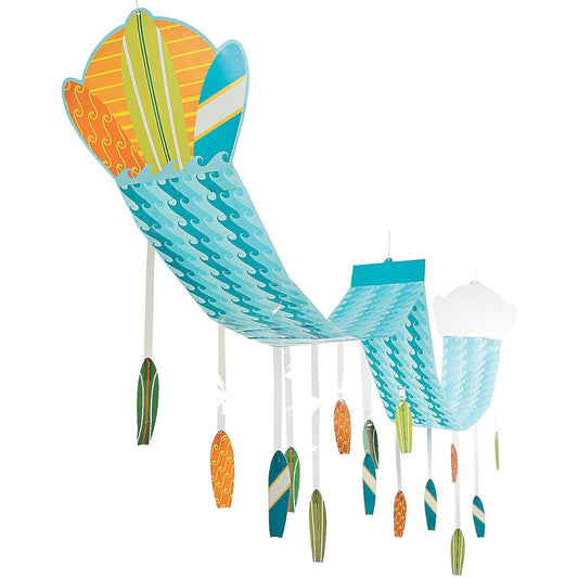 . Plastic Surf's Up Waves Ceiling Decor