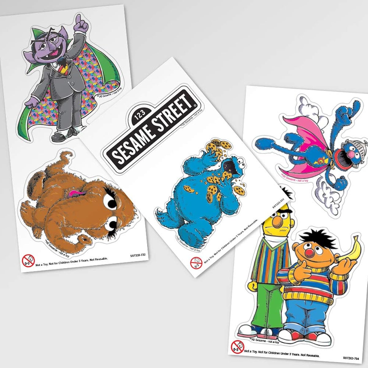 Sesame Street Collector Sticker Elmo Murray Bart Ernie