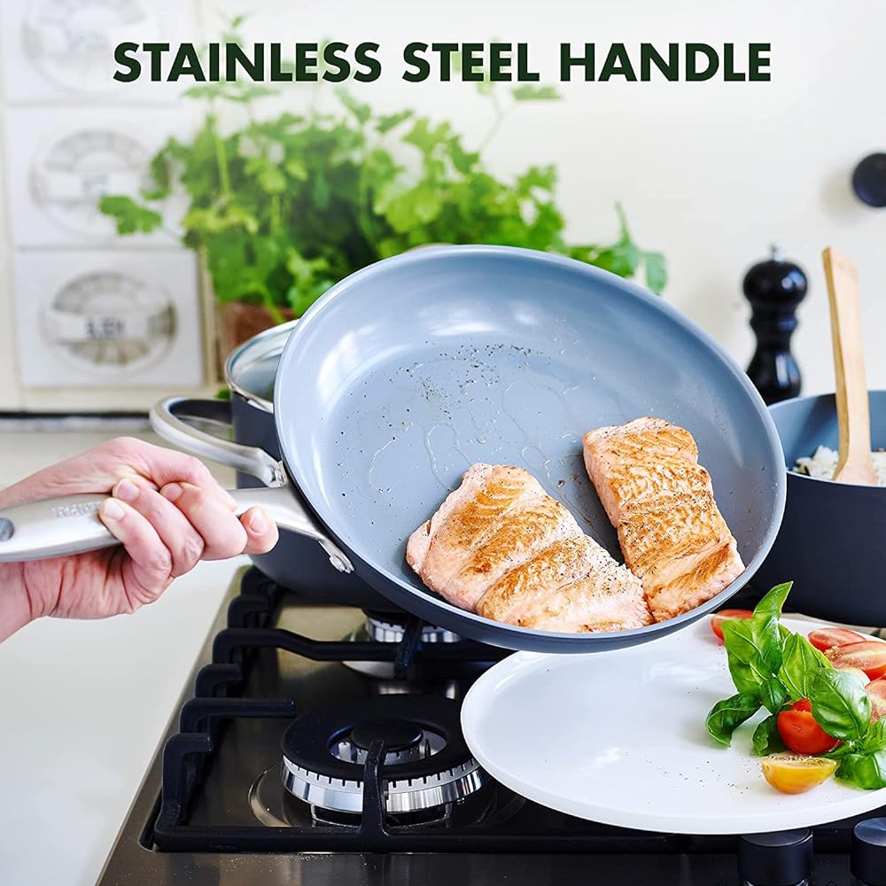 Green Pan Skillet 20cm Gas Fire Compatible Lima Ceramic Processing Non-stick and easy to clean inside and outside No harmful substances used Safe and secure