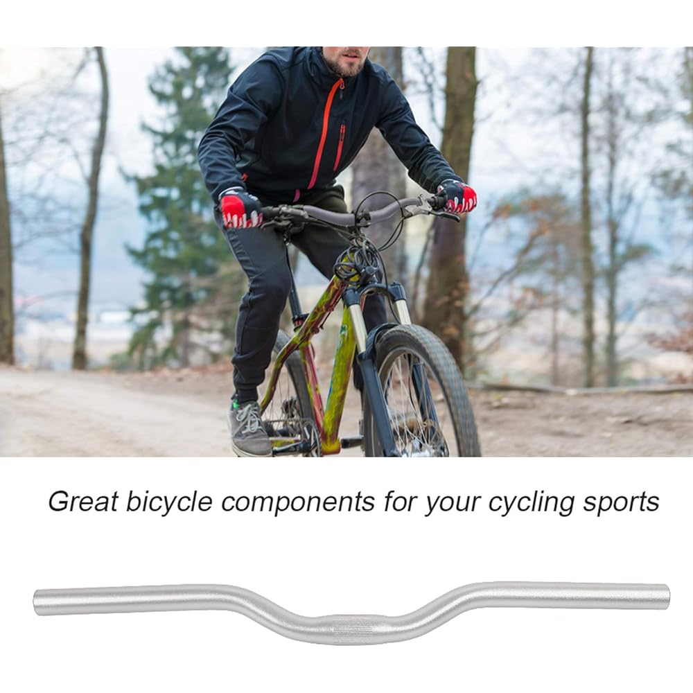 Bicycle Riser Bar, 25.4Mm*520Mm Bicycle Handlebar, Durable Portable Riser Bar Handlebar for Bicycle Men Mountain Bike Mountain