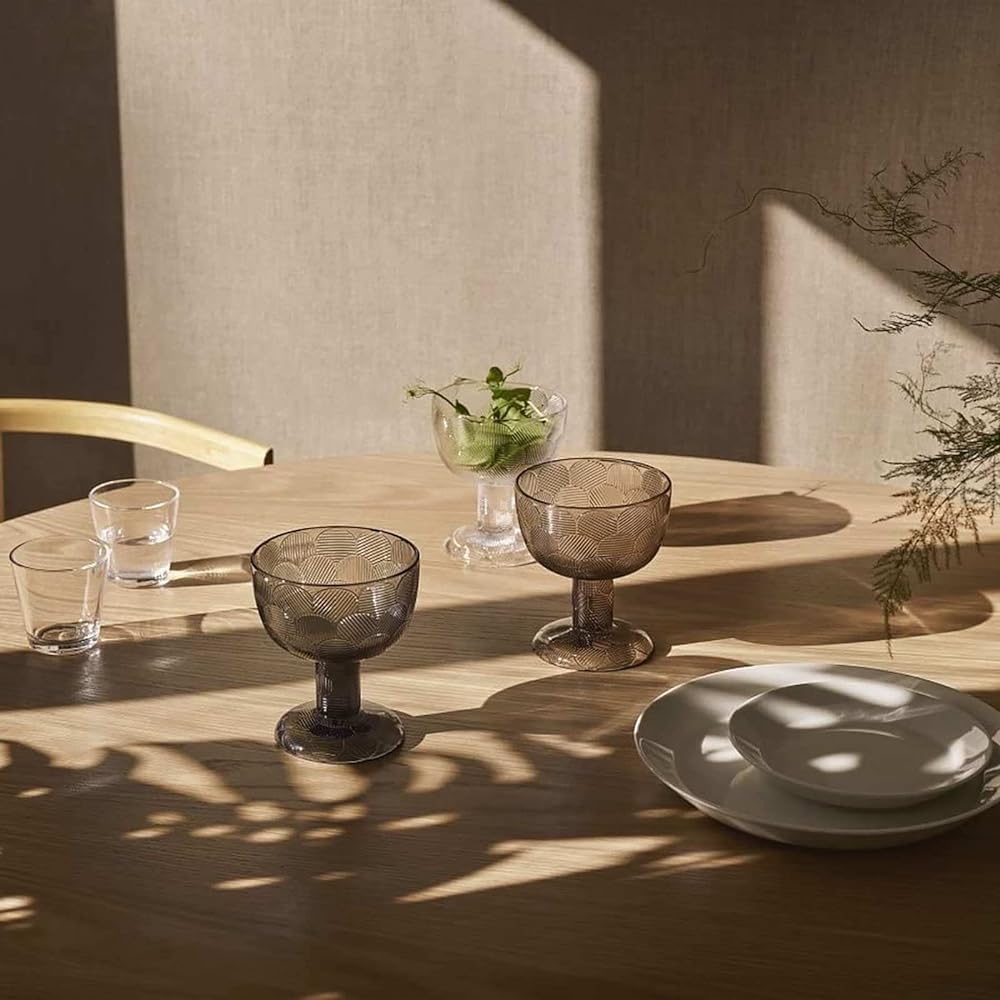 [Regular Imported Product] Iittala Miranda Bowl with Legs 145mm Gray 1051295