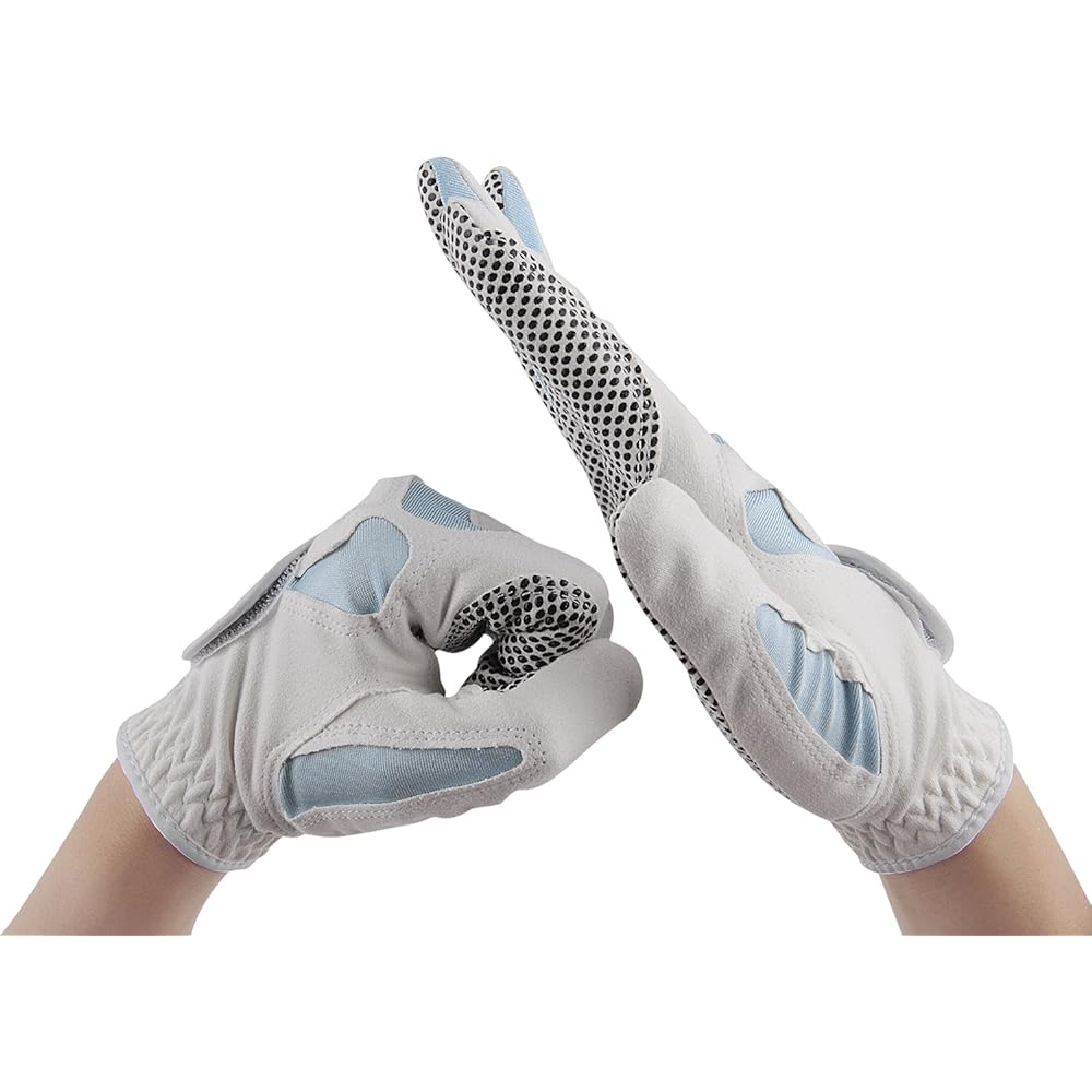 Golf Gloves for Women, Golf Gloves, Both Hands, Sports Gloves for Women, All Weather, Cool and Comfortable, Non-Slip, Abrasion Resistant, Quick Drying, Gloves for Women, Left Hand, Right Hand, 19