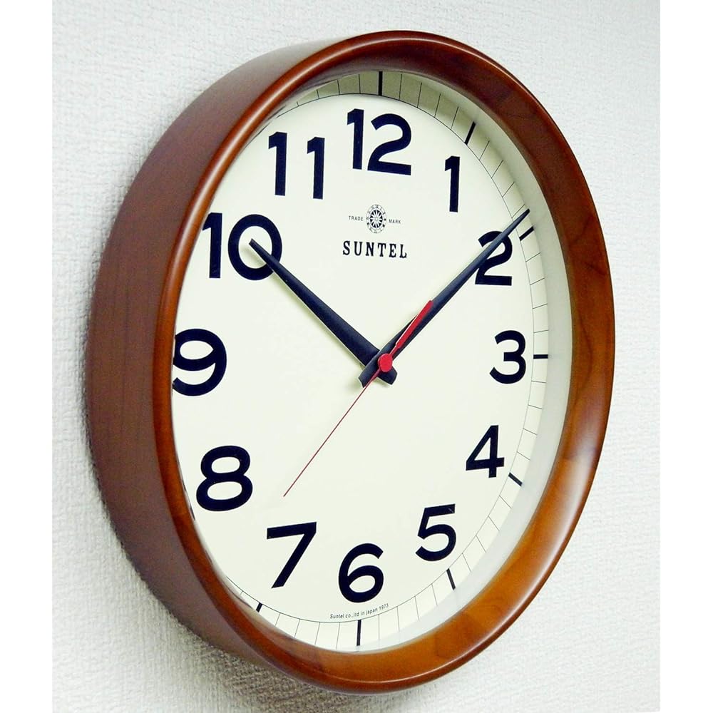 Santel Wall Clock Brown Diameter 285 x 55mm Simple Radio Controlled Wall Clock BR (Brown) DQL699-BR