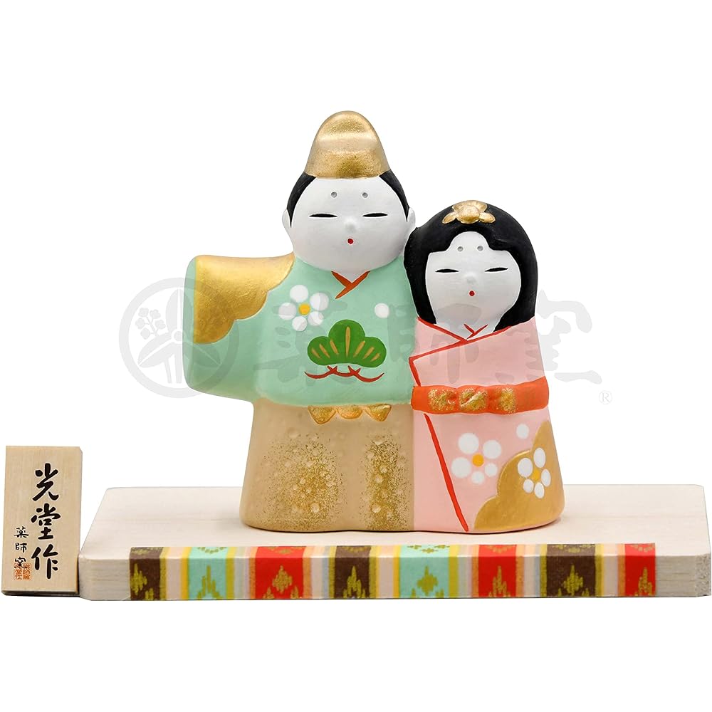 Yakushi Kiln Peach Festival Hina Doll Aya Painting Hana Komon Hina (Flat Decoration)