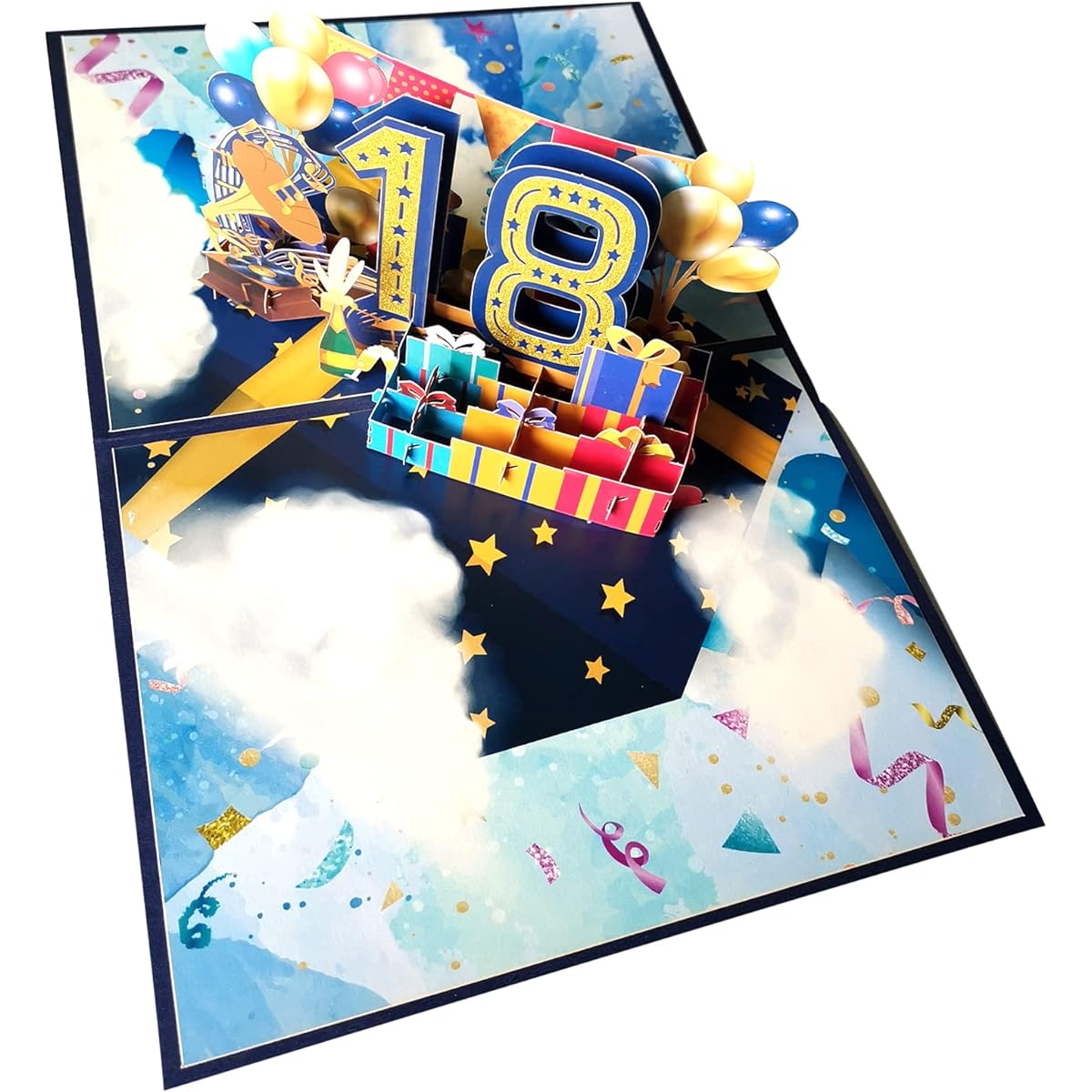 18th Greeting Birthday Cards Pop Up 18th Birthday Cards for Him or Her, 18th Birthday Cards for Girls/Boys/Son/Daughter/Nephew/Friends