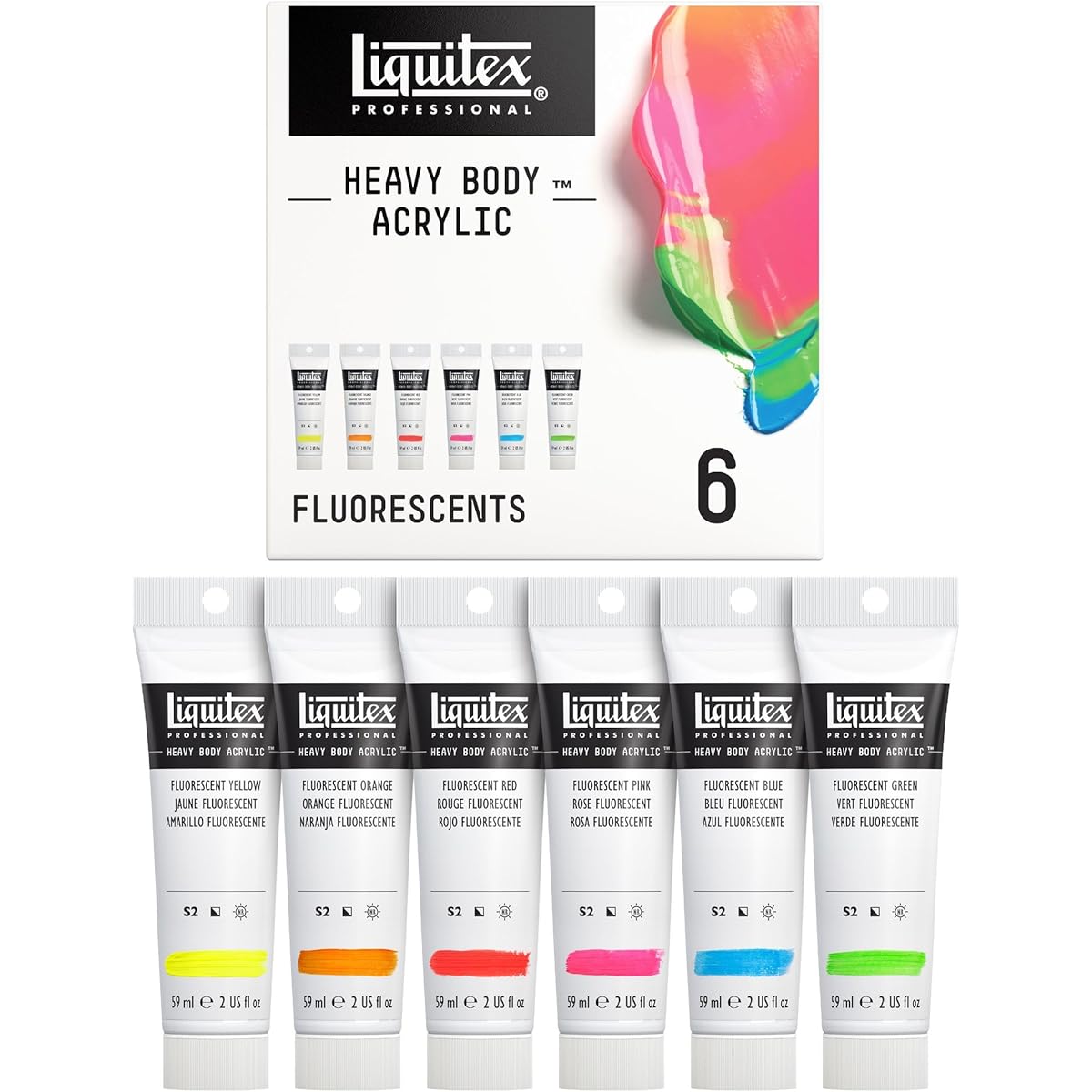 Liquitex HB ACRY Set 6X59ML Fluorescent