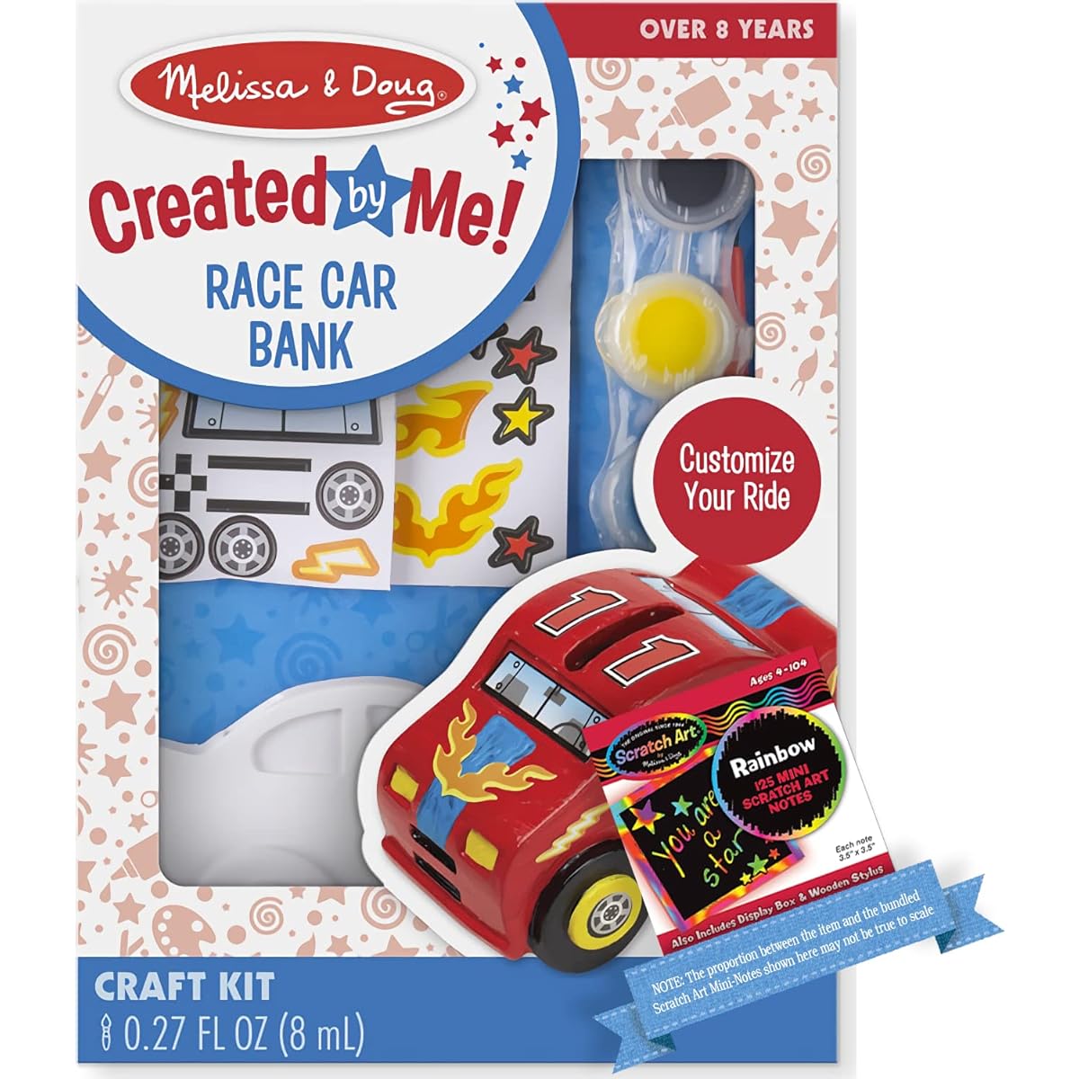 Race Car Bank: Created by Me! Kit Bundle 1 Theme Compatible M&D Scratch Fun Mini Pad (08863)