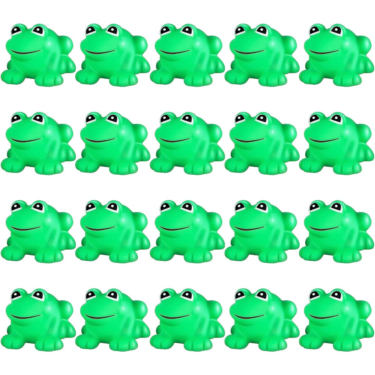 kymqlyw 20pcs Rubber Frog Croaking and Floating Bulk Frog Rubber Bath Toys Mini Frog Toy Frog Bathtub Toy Float Summer Pool Baby Shower Halloween Christmas Party Birthday Decoration