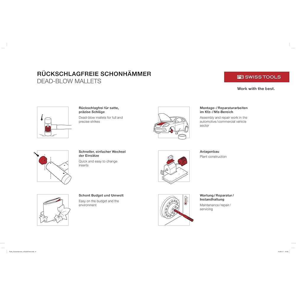 PB Swiss Tools 304-5 Recoilless combination hammer Recoilless hammer 304-5