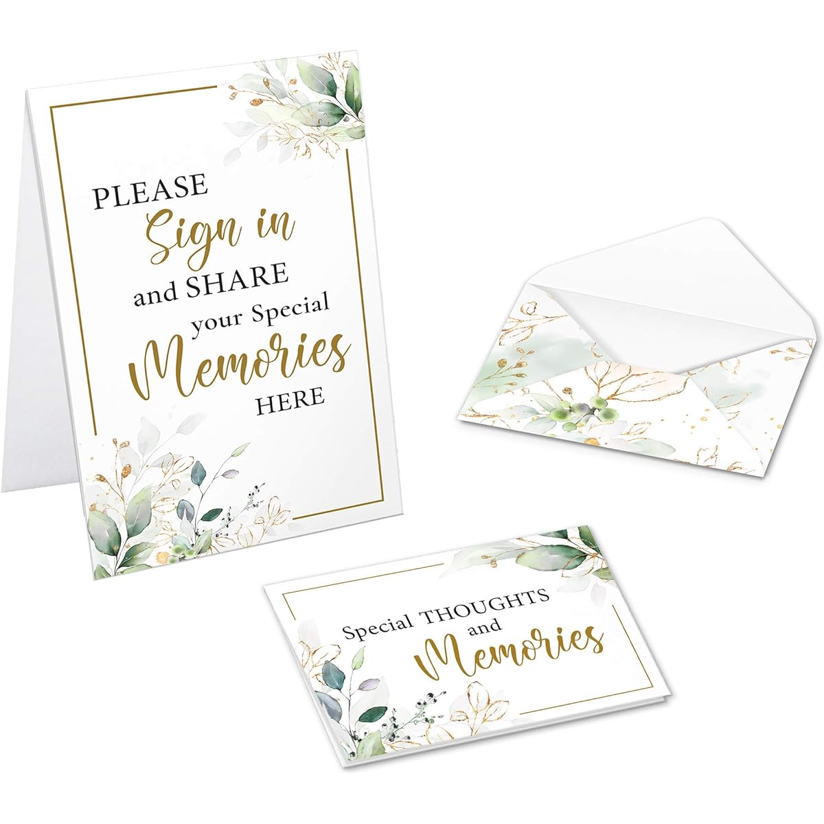 Lillian Rose Memorial Guest Book Replacement with Thank You Card and Envelope 4" Multi