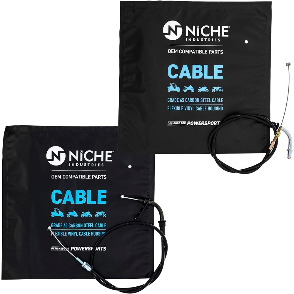 NICHE Push Pull Throttle Cable Set for Suzuki YZF-R6 YZF-R6S 5SL-26312-00-00 5SL-26311-00-00