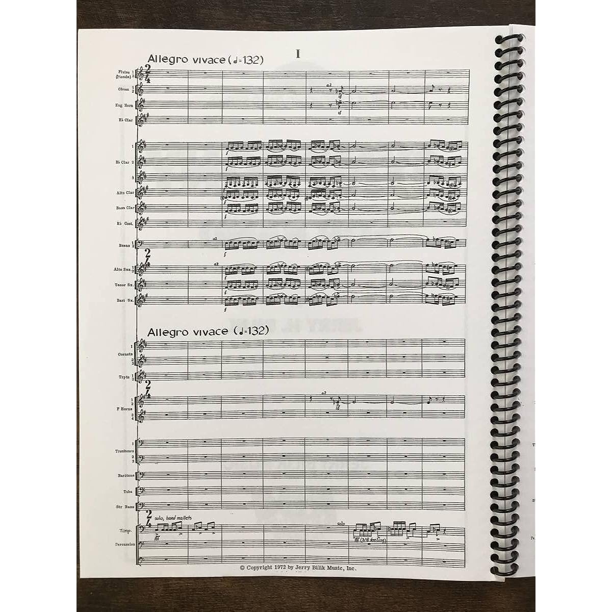 Wind Orchestra Sheet Music Jerry H. Bilik: Symphony for Wind Orchestra Symphony for Band Symphony for Band